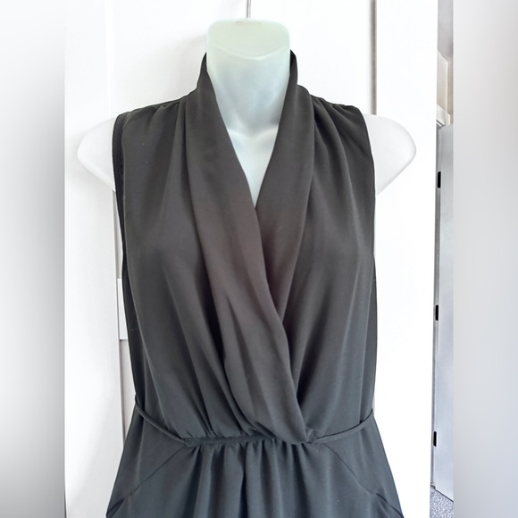 ARITZIA Wilfred Sabine Wrap Dress Sleeveless Tie Waist Black Small - Picture 5 of 13